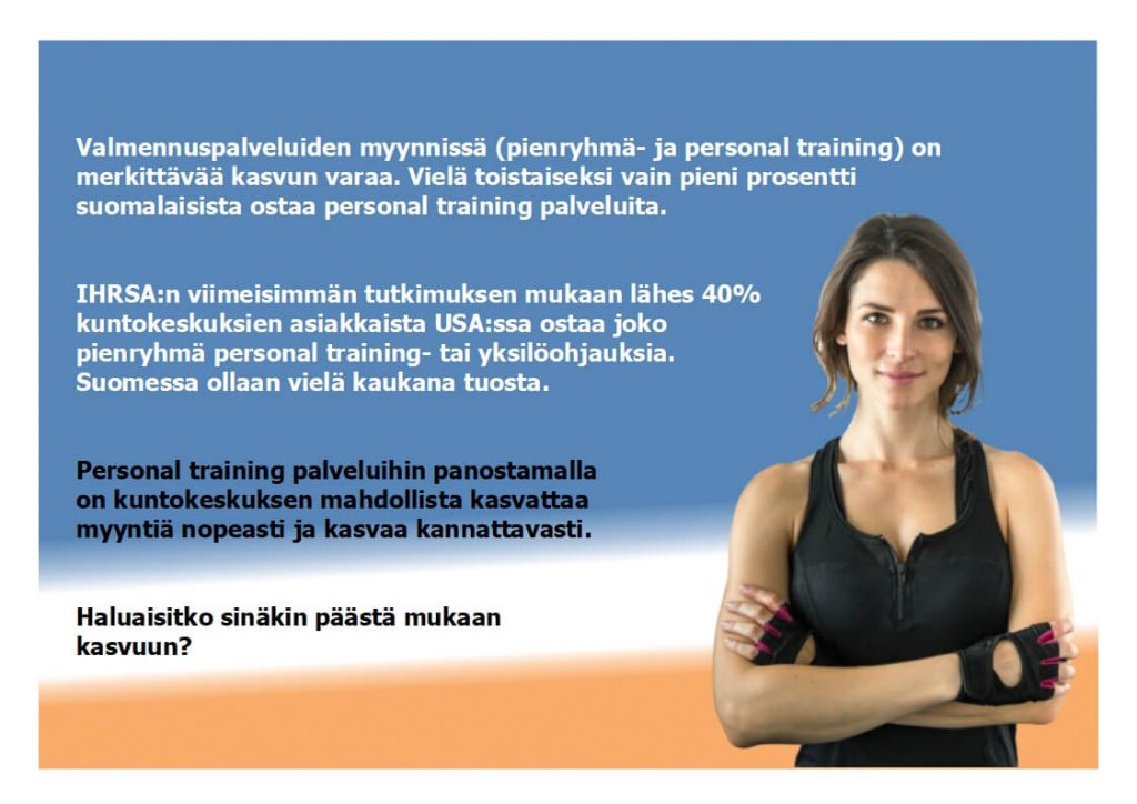 Menesty personal training markkinassa